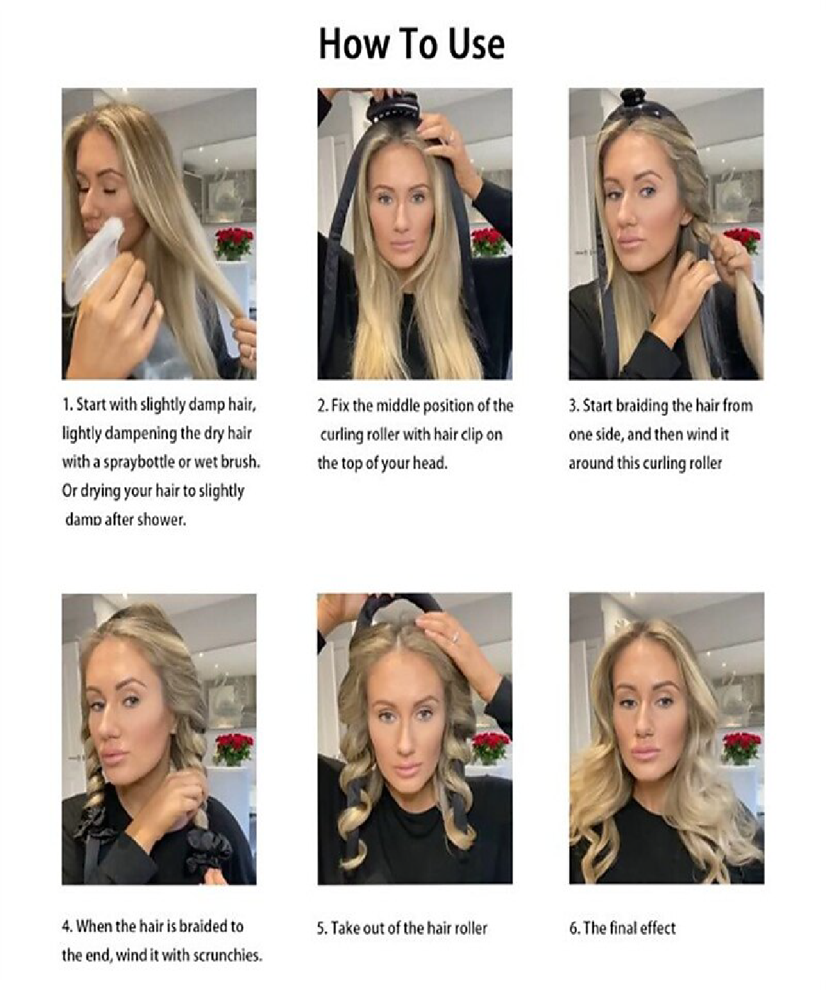 Headband Heatless Curling Rod