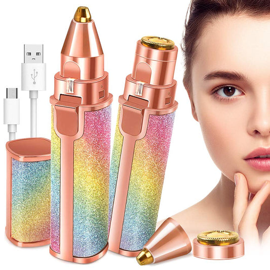 2 in 1 Rainbow Flawless Painless Face Hair Removal