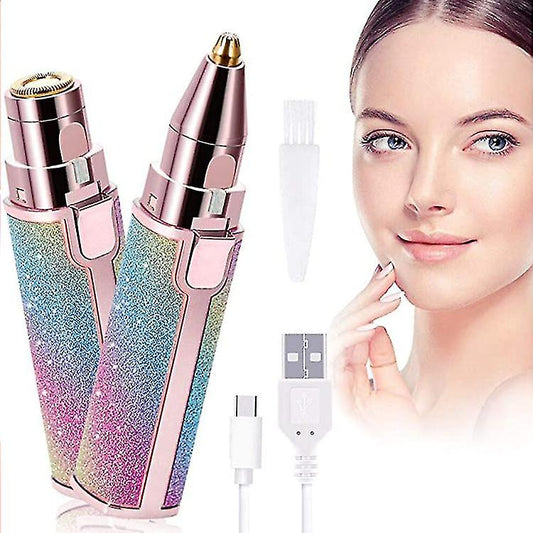 2 in 1 Rainbow Flawless Painless Face Hair Removal