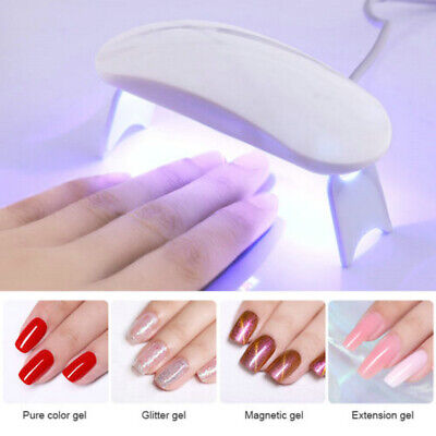 Mini Nail Dryer Machine Portable 6 LED UV Manicure Lamp
